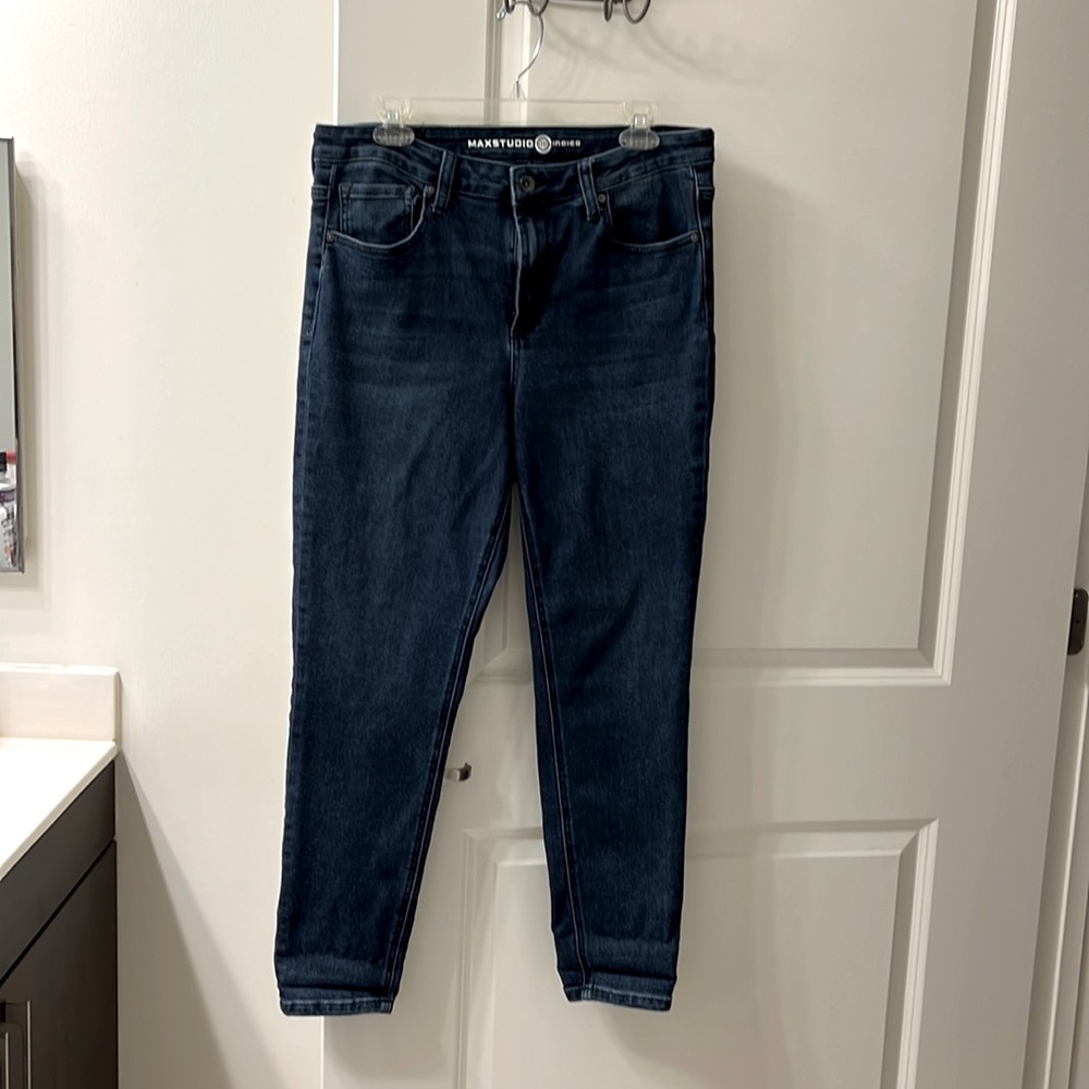 Max Studio Indigo Women’s High Rise Skinny Jeans, Size 14W